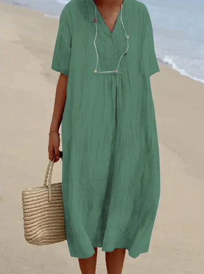 Halinae - Lightweight Summer Midi Dress for Women