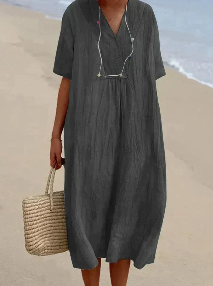 Halinae - Lightweight Summer Midi Dress for Women