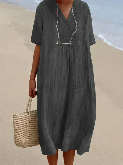 Halinae - Lightweight Summer Midi Dress for Women