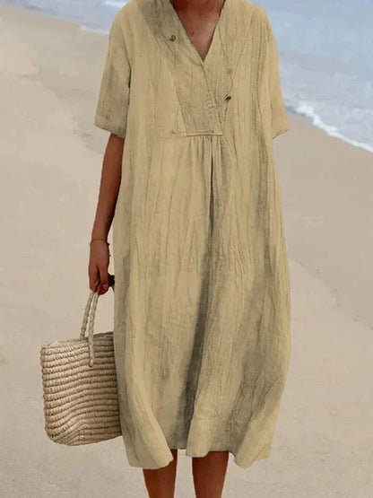 Halinae - Lightweight Summer Midi Dress for Women