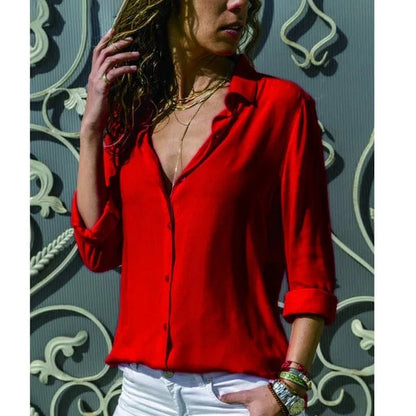 Yseult - Shirt with Button Closure - Chic - Timeless Style - Formal Occasions