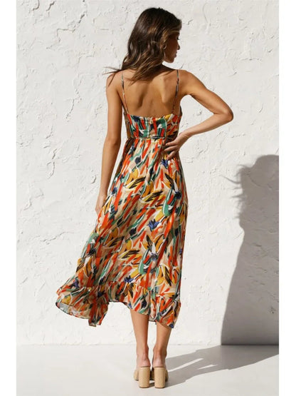 Vaila - Colorful Summer Midi Dress for Women
