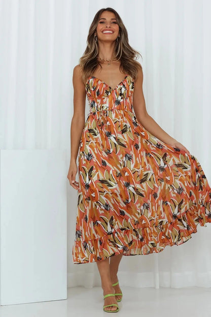 Vaila - Colorful Summer Midi Dress for Women