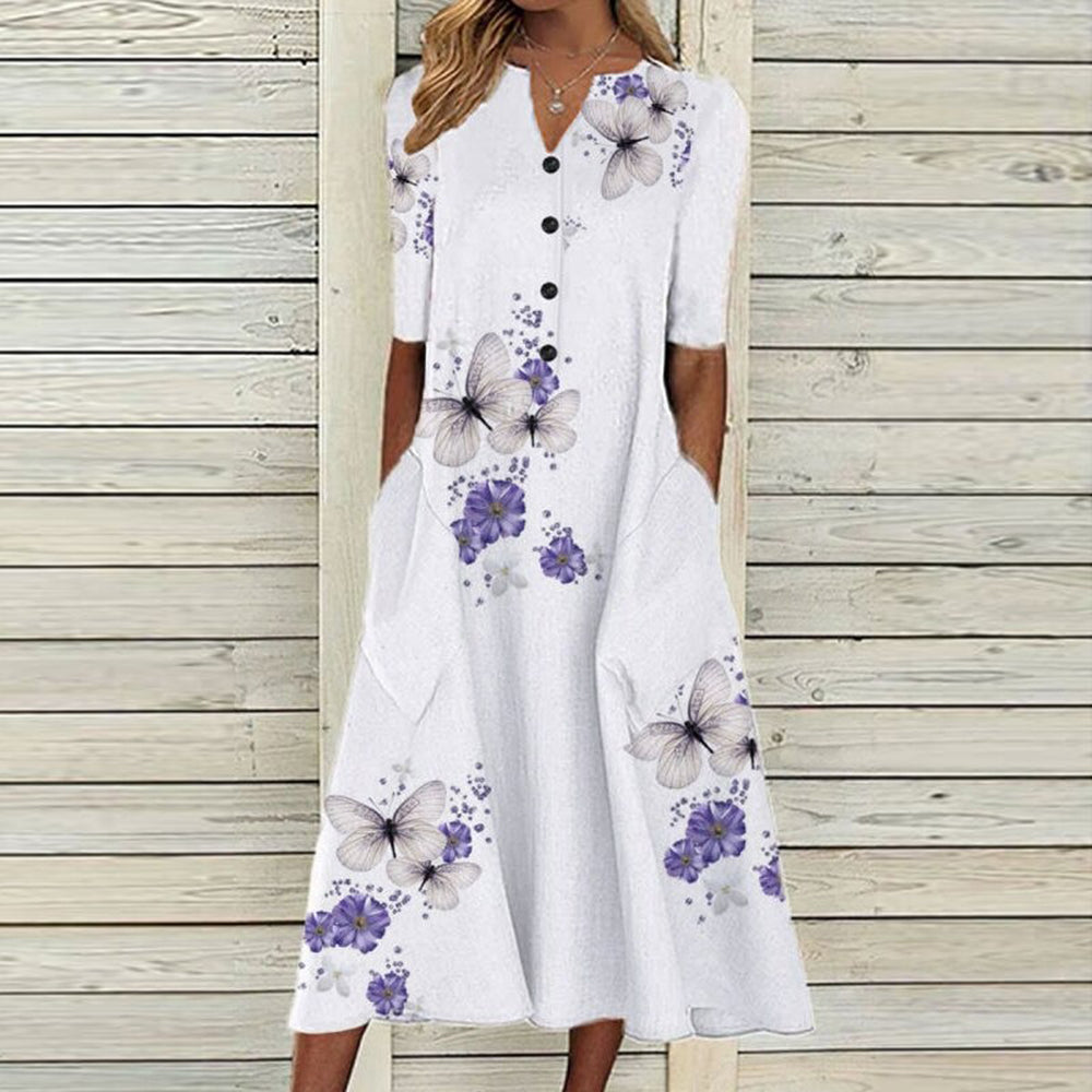 Antonia - Midi Dress - Boho - High-Quality Timeless Style - Ideal for Summer