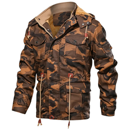 Mens Army Coat Winter Jacket with Fur Lining | Perfect for Outdoor Activities