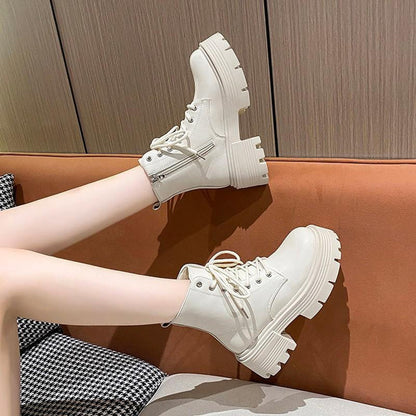 Casual Vegan Leather Platform Ankle Boots for Women | Perfect for Everyday Wear