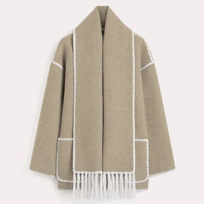 Liviana - Casual Scarf Coat - for Women | Timeless Style