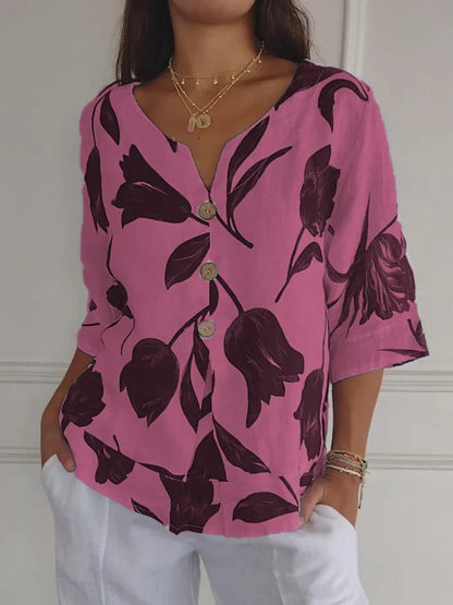 Thalassa - V-neck Blouse - Chic - Timeless Style - Everyday Wear