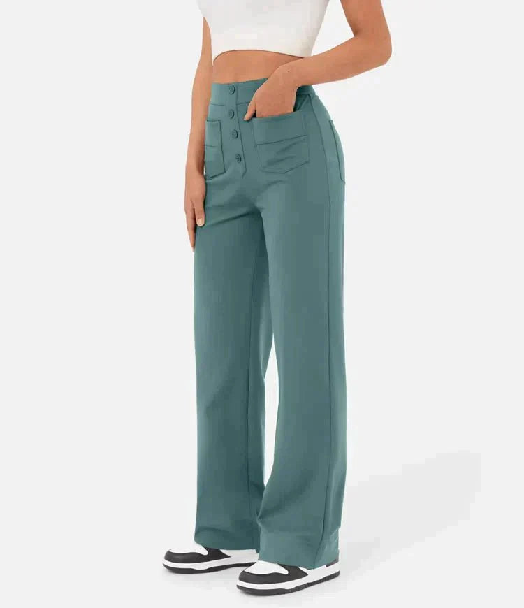 Aveline - Women's High Waist Trousers - Casual - Timeless Style - Everyday Wear