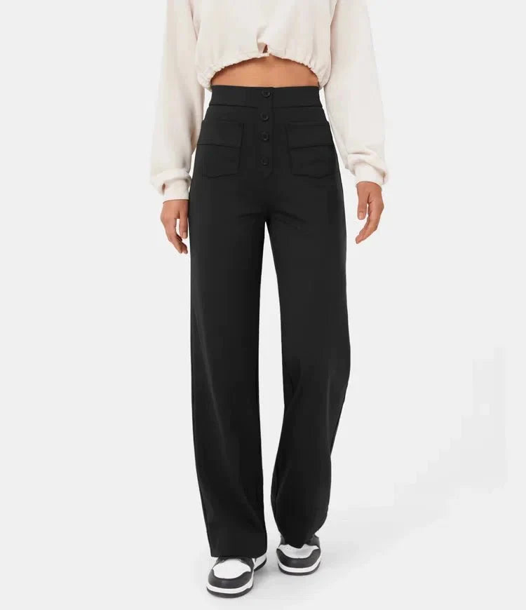 Aveline - Women's High Waist Trousers - Casual - Timeless Style - Everyday Wear