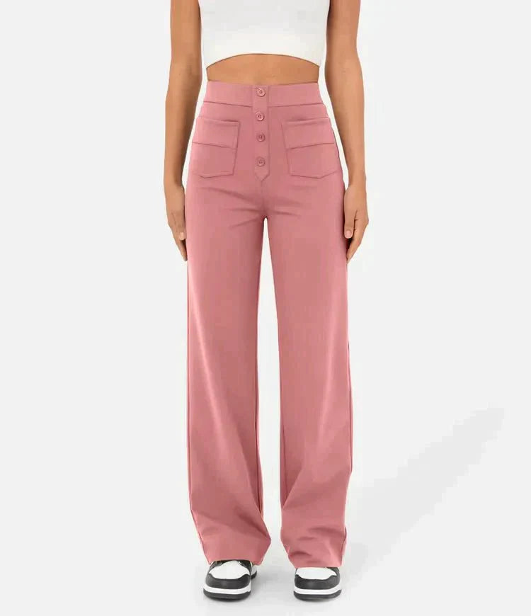 Aveline - Women's High Waist Trousers - Casual - Timeless Style - Everyday Wear