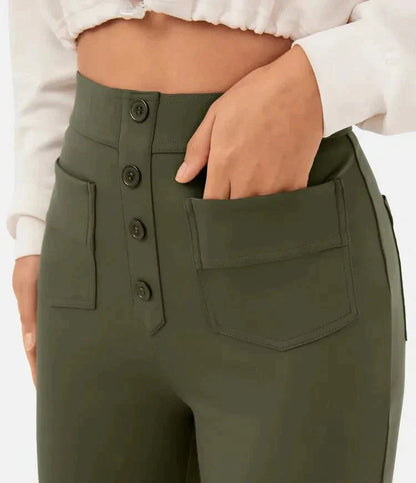 Aveline - Women's High Waist Trousers - Casual - Timeless Style - Everyday Wear