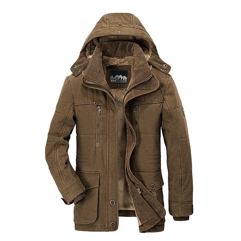 Mens thick fleece winter coat on sale