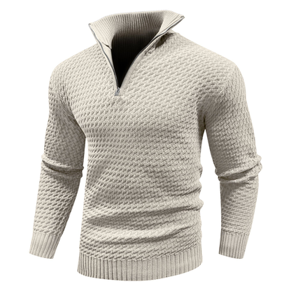 Milo -Knitted Pullover with Zip - Classic - Comfortable - Ideal for Autumn/Winter