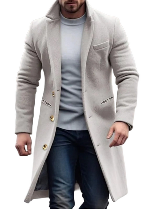 Nicholas - Long Wool Coat - Classic - Comfortable - Ideal for Autumn/Winter