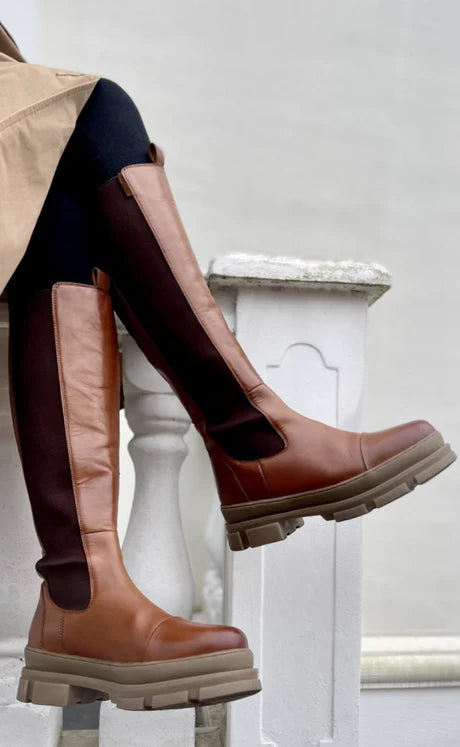 Casual Brown Vegan Leather Cowboy Boots for Women | Ideal for Everyday Wear