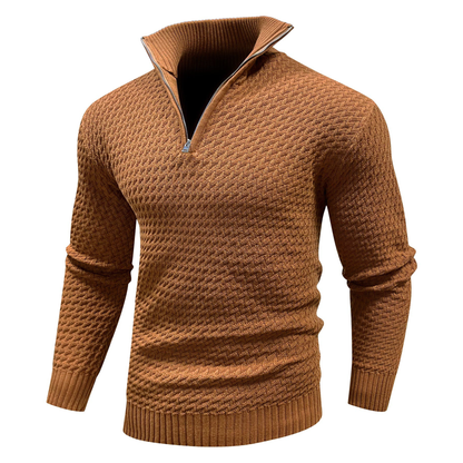 Milo -Knitted Pullover with Zip - Classic - Comfortable - Ideal for Autumn/Winter