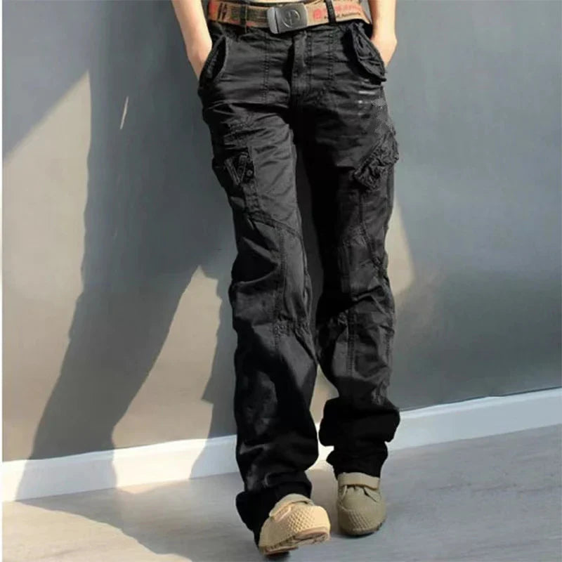 Hailey - Women's Low Waist Cargo Trousers - Casual - Trendy - Ideal for Fall